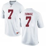 Men's Alabama Crimson Tide #7 Brandon Turnage White Game NCAA College Football Jersey 2403DFLI8